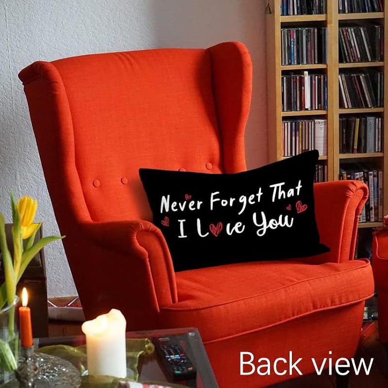 Loveyou Long Distance Relationship Throw Pillow Cover, 12x20 Flannel Case
