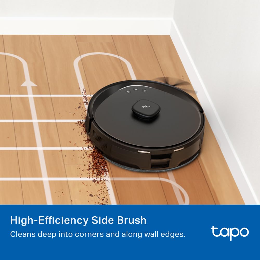Tapo Brush & Filter Replacement – Includes Easy to Replace 1x Main Brush, 2x Side Brushes, and 2x Washable HEPA Filters, Compatible with RV30 Max Plus, RV30 Max, RV20 Max Plus, & RV20 Max Plus