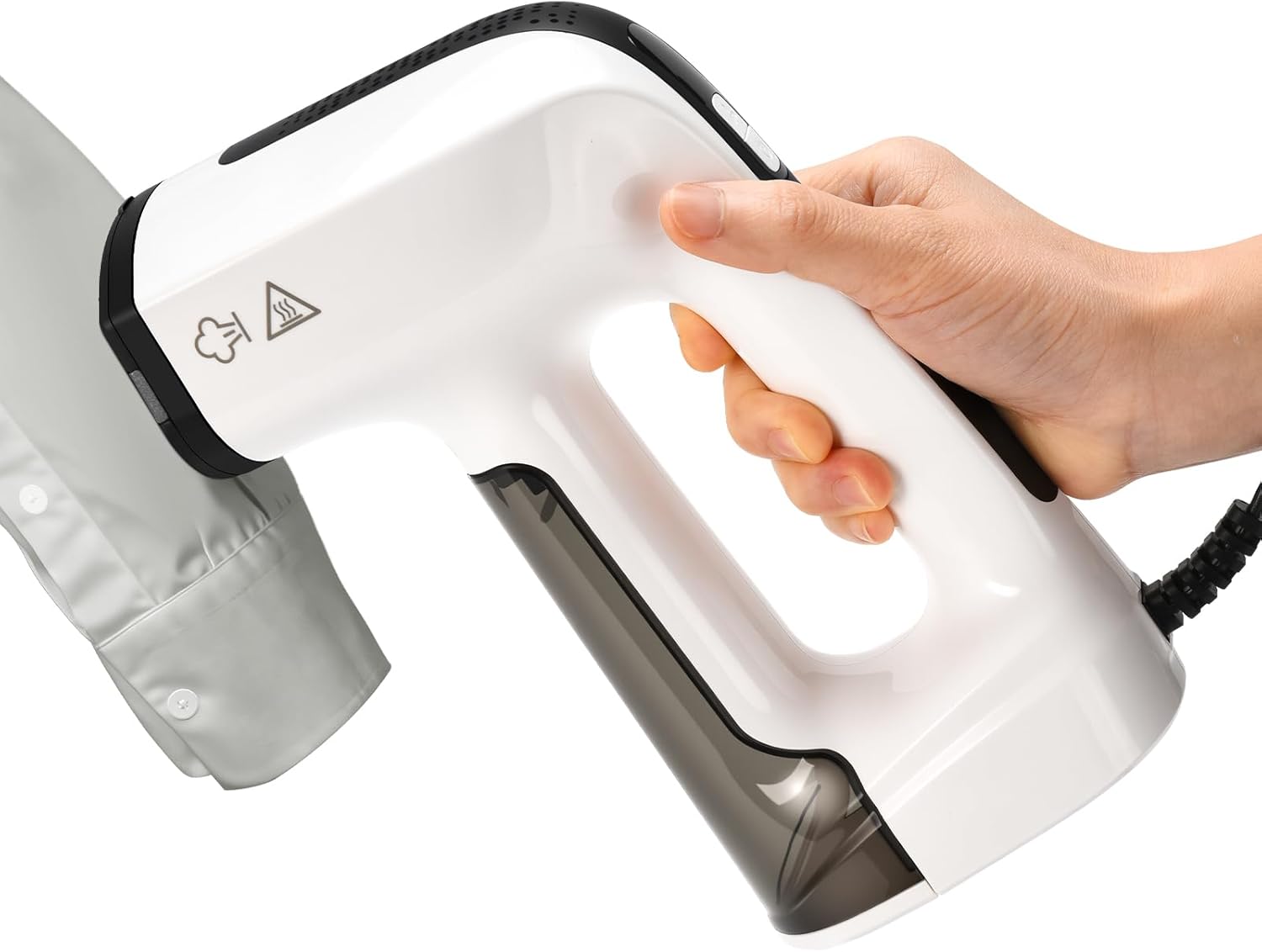 Skiennix Handheld Clothes Steamer - 3200Pa Dual Mode with LED Display, 160ml Tank - White