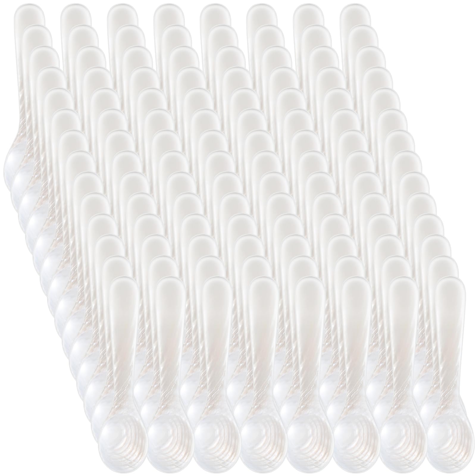 Patelai 80 Pieces Set of Caviar Spoons Mother of Pearl Spoons with Handcraft Round Handle for Caviar, Egg, Ice Cream, Coffee, Kitchen, Restaurant for Serving Caviars (7cm/2.75 Inch)