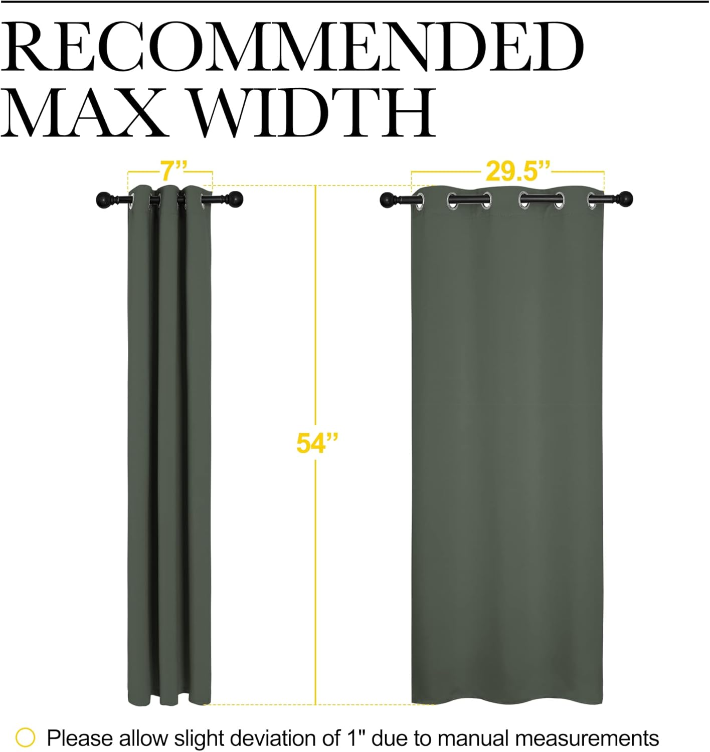 NICETOWN Blackout Curtains - Thermal Insulated Grommet Drapes for Kids Room | Dark Mallard, Set of 2 (34x54")