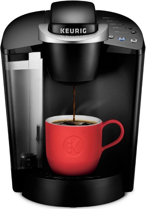 Keurig K-Classic Single Serve Coffee Maker - 3 Brew Sizes, 48oz Reservoir, Sleek Black Finish