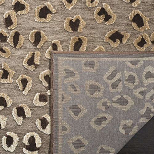 SAFAVIEH Paradise Collection Accent Rug - 2' x 3', Beige & Brown, Animal Print Viscose Design, Ideal for High Traffic Areas in Entryway, Living Room, Bedroom (PAR84-303)