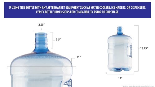 New Wave Enviro BPA Free PET Bottle, 5-Gallon Capacity, Crown Top (cap not included), Designed for Durability with Integrated Handle