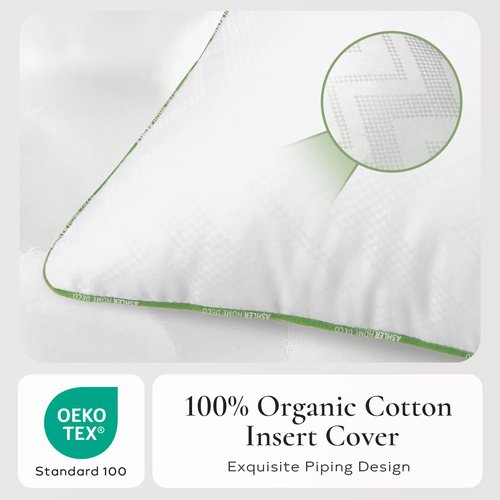 Ashler Home Deco 12x20 Pillows Insert (Set of 2) - Throw Pillow Inserts with 100% Cotton Cover - Lumbar Pillow Sofa Stuffer Pillow Inserts -Decorative White Couch Pillow
