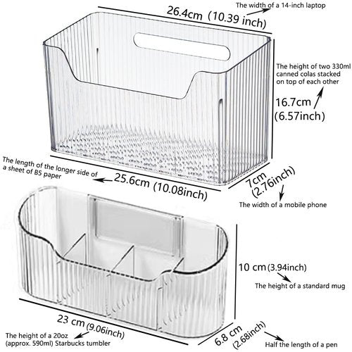 HQahnekme 2PCS Cabinet Door Organizer,Self Adhesive Kitchen Cabinet Organizer,Cabinet Door Storage Box for Bathroom/Kitchen/Living room,Storage shelf rv must haves. (transparent)