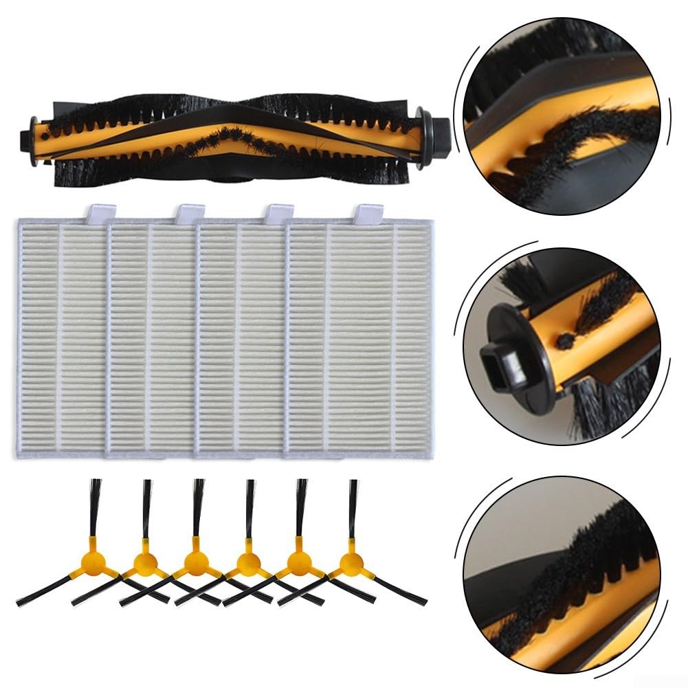 Vacuum Replacement Parts for bObsweep PetHair for SLAM Robot Vacuum Cleaner, Robotic Vacuum Cleaner Spare Accessories, Robot Vacuum Cleaner Parts Set Includes, Mop Cloths, Side Brushes