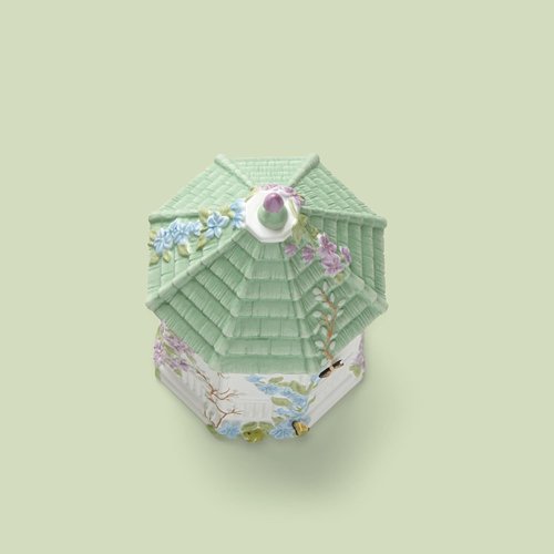 Lenox Butterfly Meadow Cookie Jar - 10-Inch Figural Gazebo Design in Elegant White