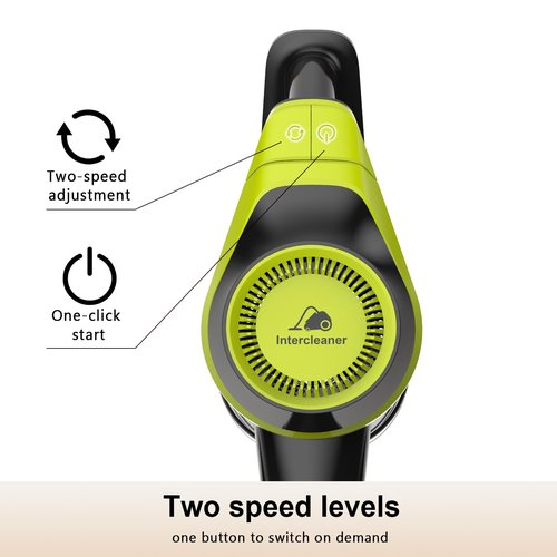 Intercleaner 23Ft Corded Vacuum Cleaner,2 Operation Mode Powerful Suction Stick,19''-30'' Adjustable Tube Handheld Vac for Hard Floors Carpets Pet Hair,Wall Mount Storage