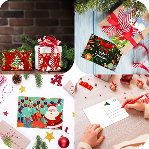 Santa Claus Postcards Set - 80 Note Cards for Kids & Adults, 4x6 Inches