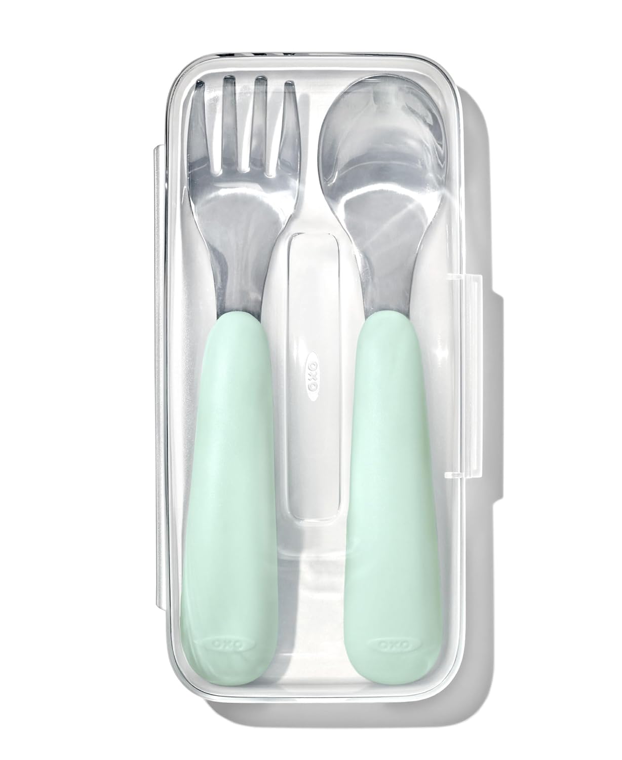 OXO Tot Fork and Spoon Set - On-The-Go Convenience for Easy Mealtime | Opal Color