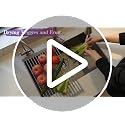 TYZUIAW Roll-Up Dish Drying Rack, 17.5"x11.8" Foldable Stainless Steel Drainer