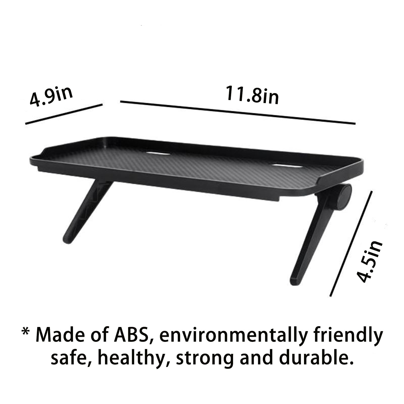 QIYUNI 2 Pieces TV Top Shelf Screen Monitor Top Storage Bracket Computer Screen Shelf Adjustable Bracke for Media Boxes Game Console Router Home Mount (Black, 11.8 x 4.9 Inch)