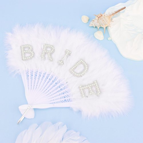 Chanaco Bride to Be Fan Bachelorette Party Decorations Bridal Shower Gifts Feather Hand Fan Party Accessories