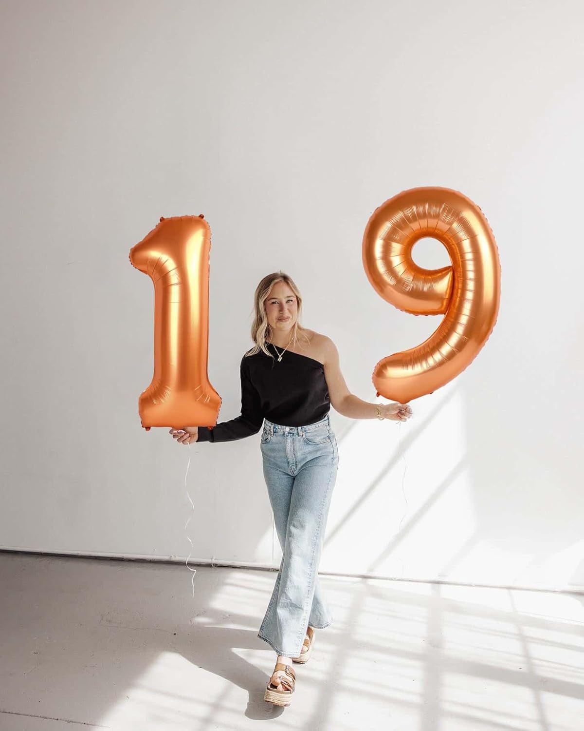 Orange Number 4 Balloon - 40 Inch Giant Foil Balloon for 4th Birthday Party Decorations