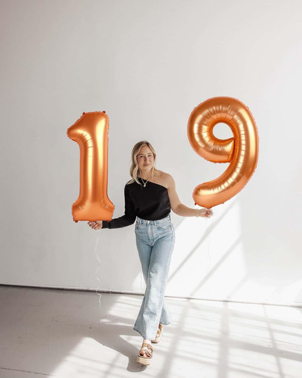 Orange Number 6 Balloon - 40 Inch Giant Foil Balloon for 6th Birthday Party Decorations