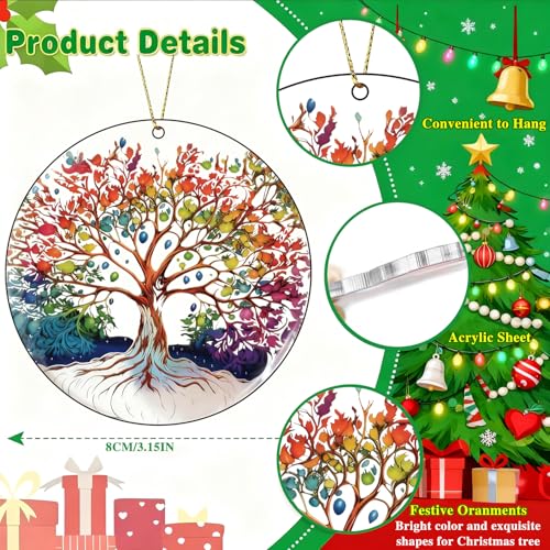 Lorrtta Tree of Life Acrylic Suncatcher Ornament for Christmas Windows