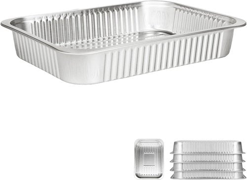 Aluminum Foil Pans - Extra Heavy Duty Disposable Baking Pans | 14.57"×10.63" for Cooking & Roasting (5 Pack)