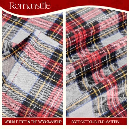 Romanstile Christmas Checkered Tablecloth Rectangle Red White 60 x 120 - Redwhiteplaid