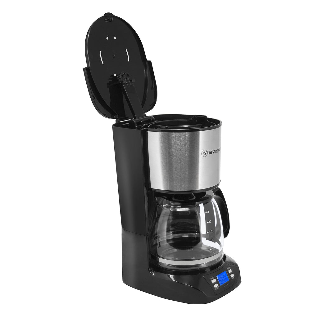 Westinghouse 220 volts 12 cup coffee maker 220v 240 volt Digital Programmable Coffee Machine Permanent Filter & Hot Plate (NOT FOR USE IN USA)