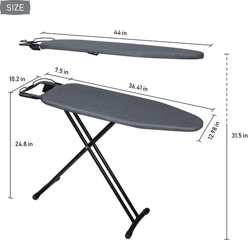 Duwee Ironing Board - 12"x36" with Heat Resistant Cover & Thick Felt Pad for Stability