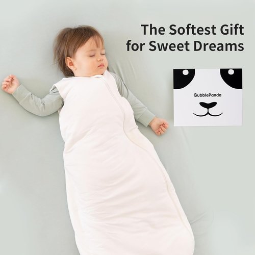 BubblePanda Modal Sleep Sack - Super Soft 0.5 Tog Toddler Blanket for Babies 6-12 Months | Lightweight 2-Way Zipper