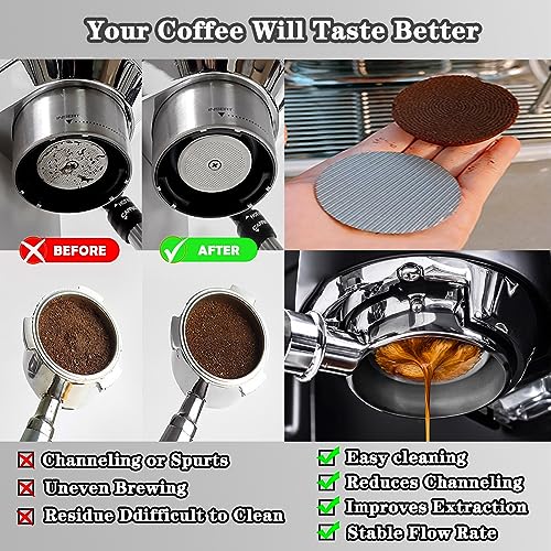 53.5mm Espresso Puck Screen - Reusable 316 Stainless Steel Filter
