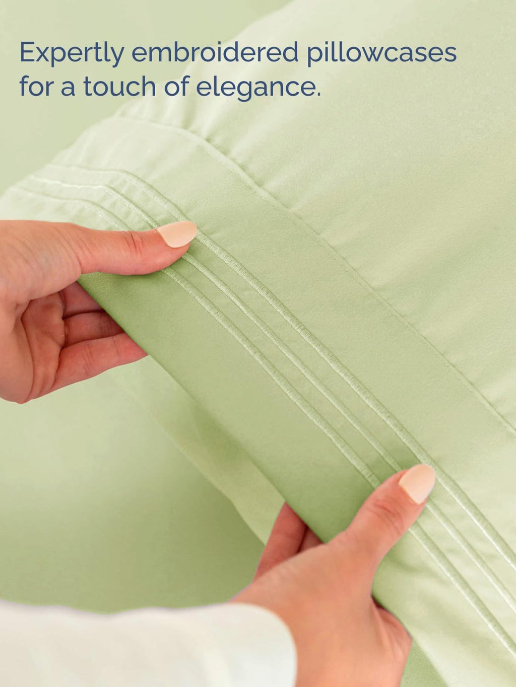 Skiennix Twin XL Sheet Set - Comfy, Breathable & Cooling Bedding - Deep Pockets, Wrinkle-Free - Light Sage Green