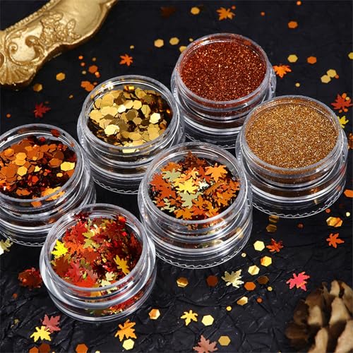 URTERYSER 3D Snowflake Nail Art Glitter Sequins for Christmas Design