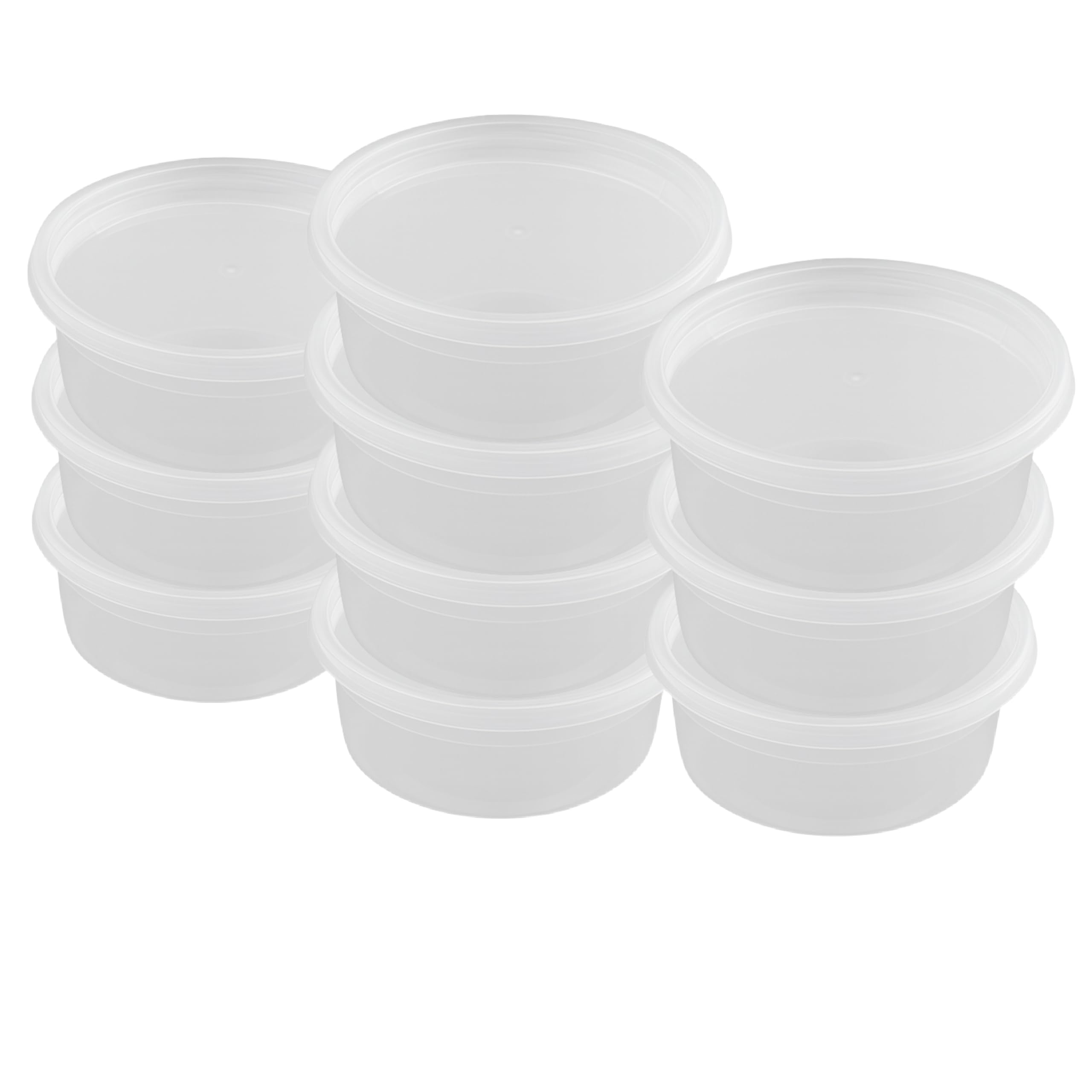 ProTakeOut [8oz-240 Sets Plastic Deli Containers with Lids - BPA Free Clear Soup Containers with Airtight Lids, Leak Resistant Food Storage for Meal Prep, Stackable/Microwave/Dishwasher/Freezer Safe