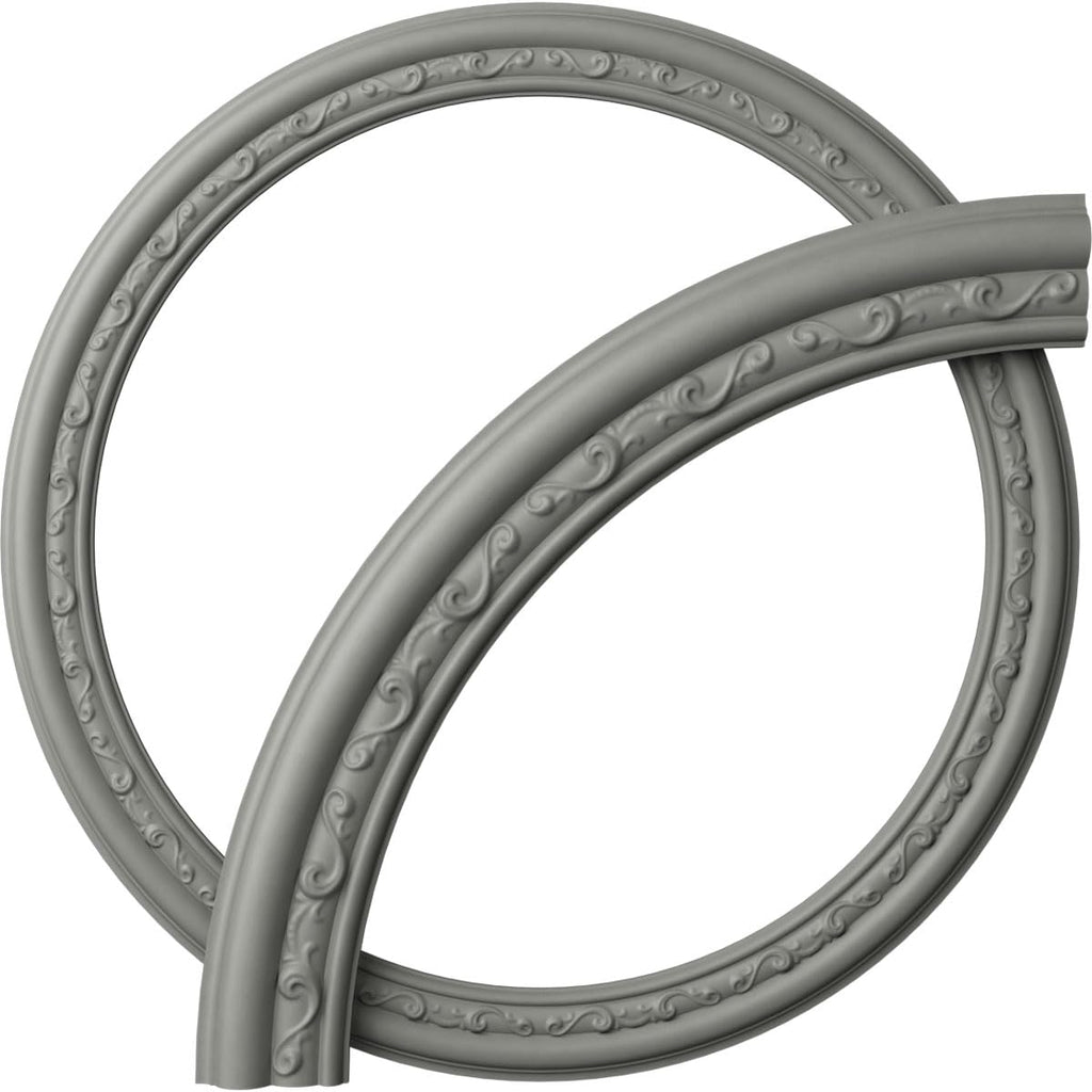 Ekena Millwork CR35WA Watford Ceiling Ring (1/4 of complete circle), 36"OD x 29 1/2"ID x 3 1/4"W x 1"P