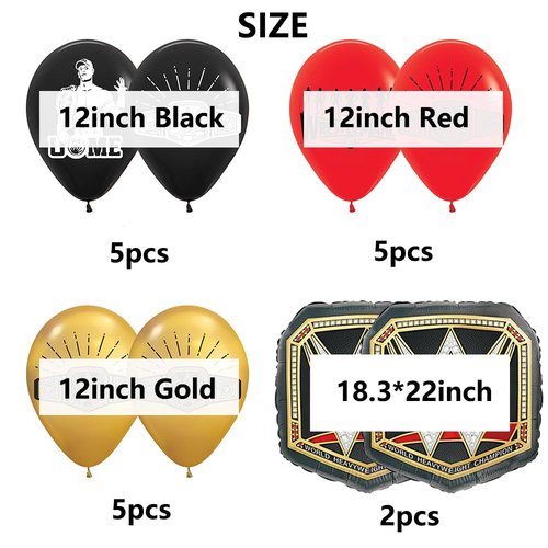 Wrestling Balloons Wrestling Birthday Decorations Wrestling Boxing Match Party Supplies Boxing Theme Favors Balloon-17pcs