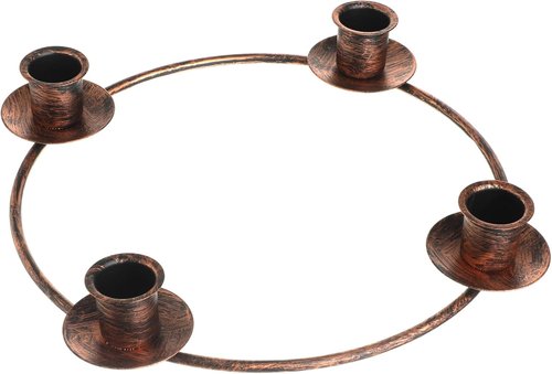 Chengu Christmas Advent Candle Holder - Elegant Metal Taper Stand for 4 Candles | Bronze Holiday Decor