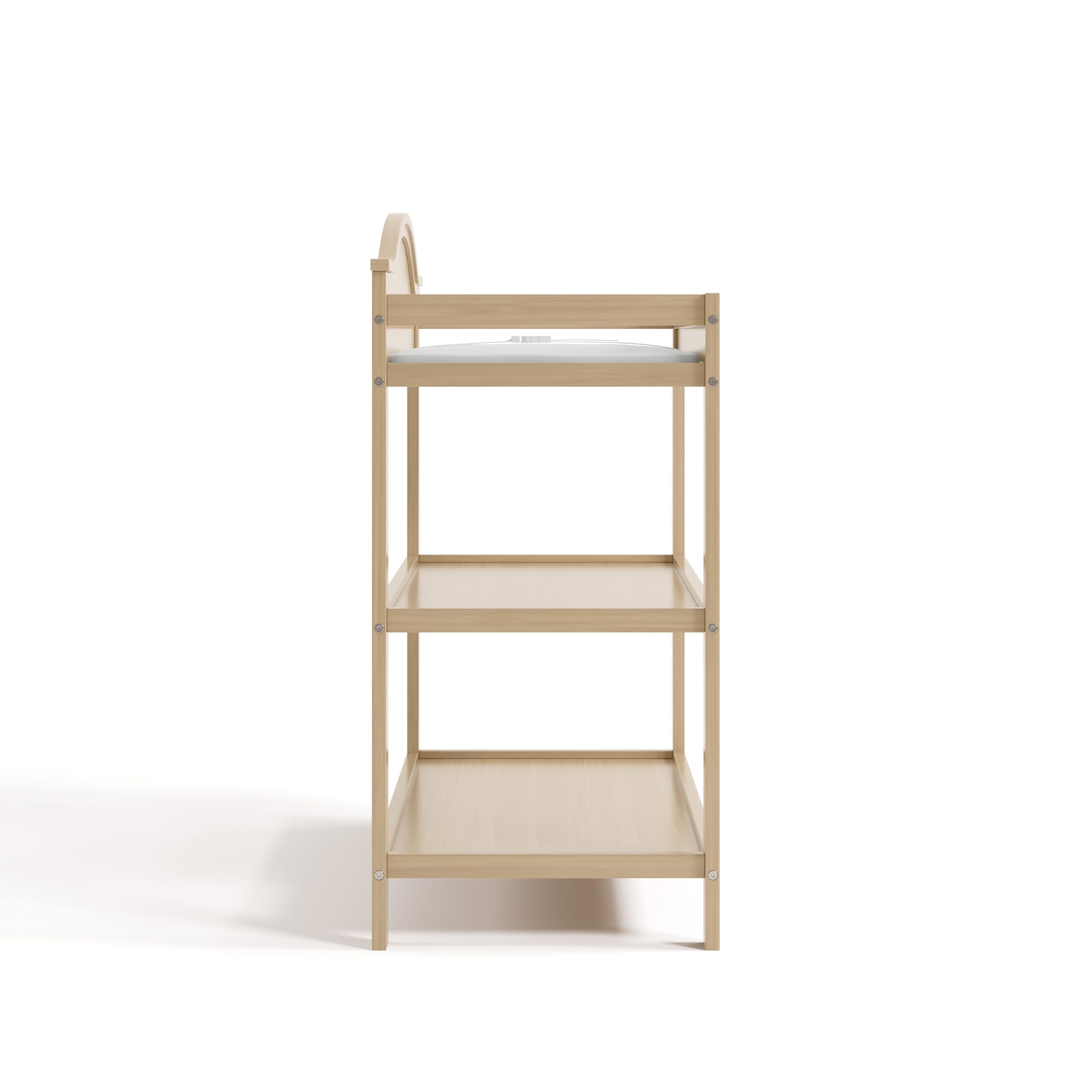 Graco Story Changing Table with Water-Resistant Pad – GREENGUARD Gold Certified Baby Changing Station with Safety Strap, 2 Open Shelves, and a Nursery Must-Have Design (Espresso)