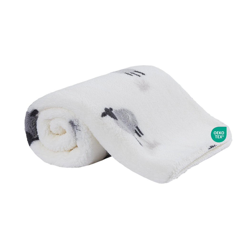 Soft Cozy Sherpa Fleece Baby Blankets Animal Pattern Fluffy Plush Receiving Blanket for Newborn Infant Toddler Thick Warm Crib Stroller Blanket for Boys Girls 30"x40" White Sheep