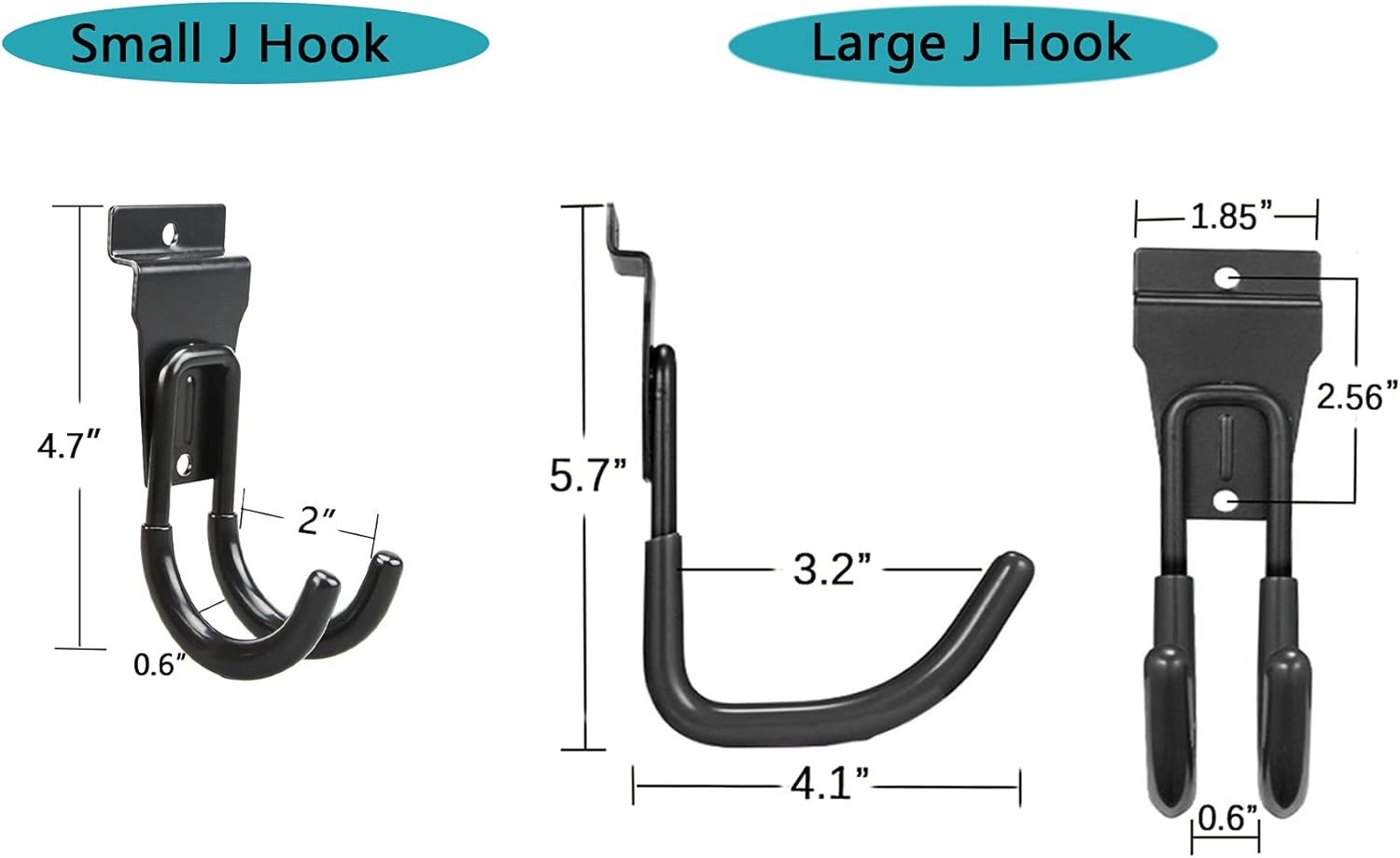 Proslat Heavy Duty Slatwall Hooks - 14 Pack Multi-Size Garage Wall Organizer for Efficient Storage
