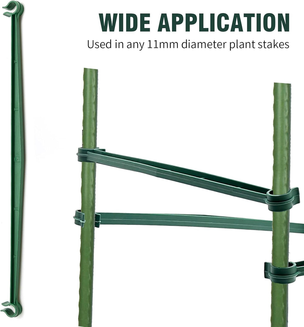 Skiennix 100PCS Tomato Cage Stake Arms - 11.8 Inches Expandable Trellis Connectors for Climbing Plants