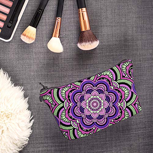 Deanfun Waterproof Mandala Flower Cosmetic Bag & Travel Toiletry Pouch