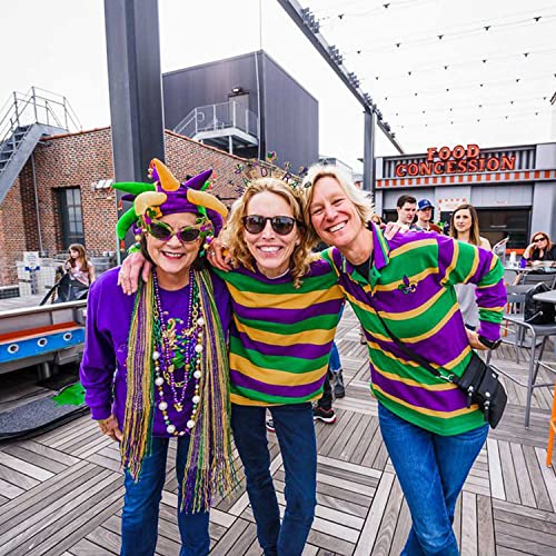 Mardi Gras Headband Carnival Party Hair Accessory with Mask and Fleur De Lis