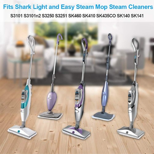 Fushing 7Pcs Steam Mop Pads, Washable Microfiber Cleaning Steamer Replacement Pads for Shark Steam & Spray Mop S3101 S3251 SK460 SK410 S3101n2 S3250 SK435CO SK140 SK141,White