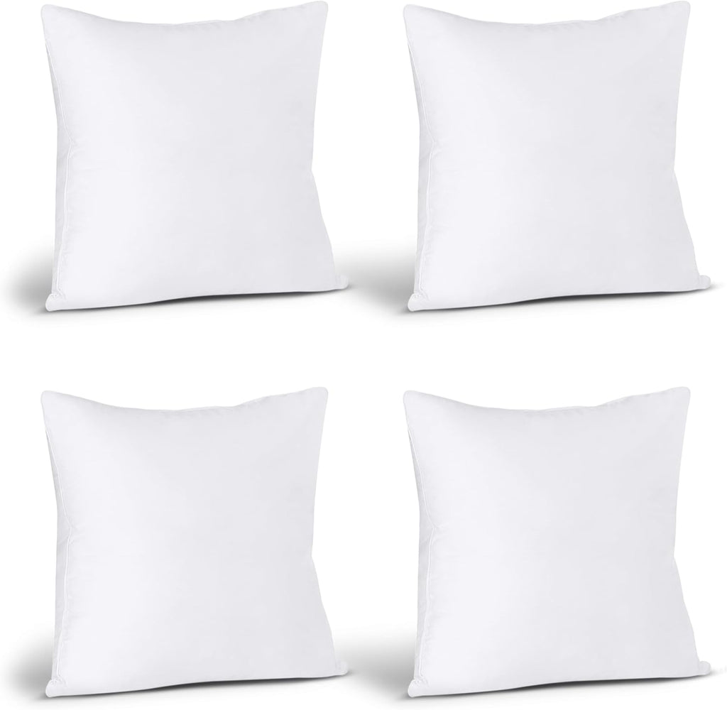 Utopia Bedding Throw Pillow Inserts - Pack of 4 White Decorative Pillows | 26 x 26 Inches for Bed & Couch