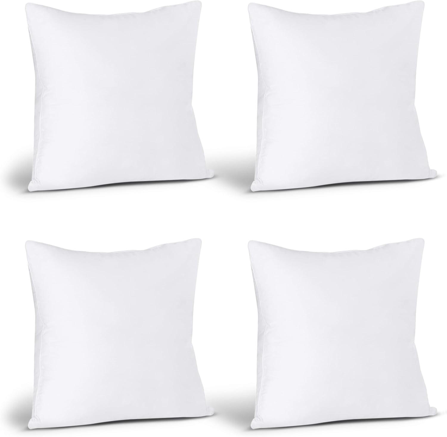 Utopia Bedding Throw Pillow Inserts - Pack of 4 White Decorative Pillows | 26 x 26 Inches for Bed & Couch
