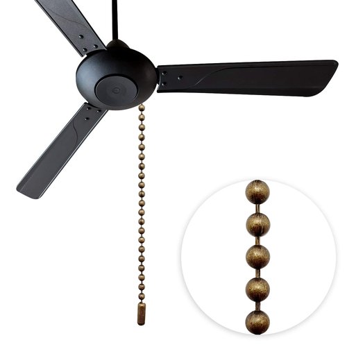 Ceiling Fan Pull Chain Extenders 4‑Pack – Four 39-Inch (1 Meter) Antique Brass Beaded Chains with Connectors, Fan and Light Pull Chain Extension for Fixtures