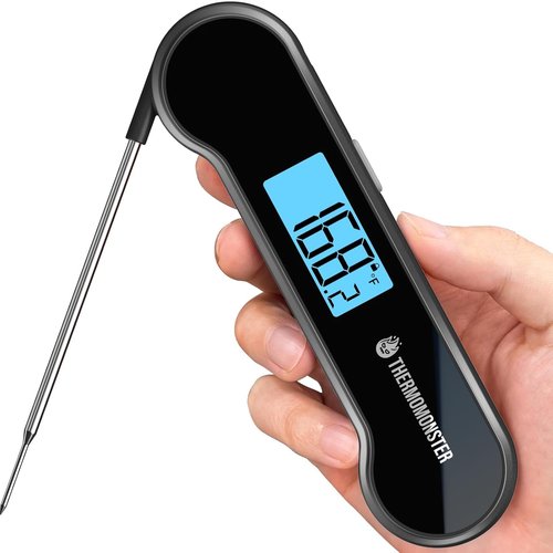 Instant Read Digital Meat Thermometer by [Brand Name] - ±0.5℉ Precision for Cooking & BBQ | Black