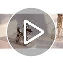 Silvery Balloon Dog Ceramic Statue - Handmade Small Figurine