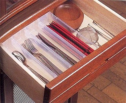 JapanBargain Set of 3 Japanese Connectable Drawer Organizer Trays - Modular Silverware Storage, Kitchen & Office