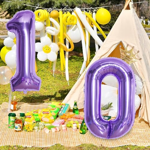 32-Inch Purple Number 23 Balloon Set with Gold Crown for Celebrations