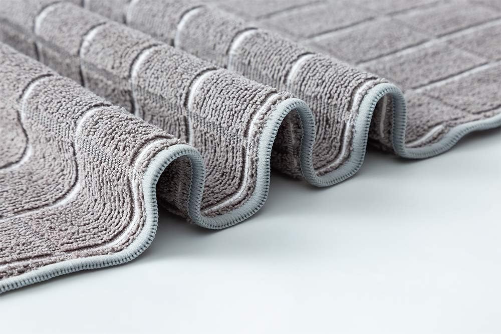 Microfiber Dish Towels - Super Absorbent & Lint-Free Kitchen Towels - 8 Pack, Gray Lattice Design, 26 x 18 Inch
