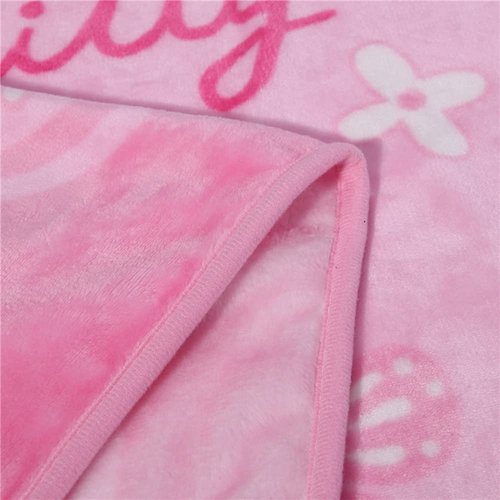 Cartoon Printing Throw Blanket for Girls Kids Adults, 40"x55", All Seasons Flannel Fleece Blanket, Soft & Warm Plush Blankets for Couch Sofa Bed Camping Travel (pink03)