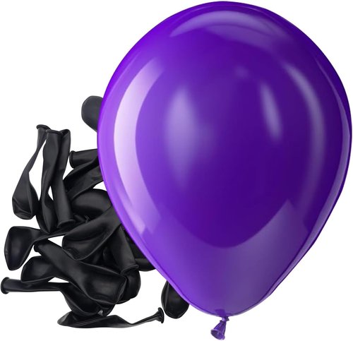 Bezente Dark Purple Latex Balloons - 150 Pack of 5-Inch Matte Helium Balloons for Parties & Events
